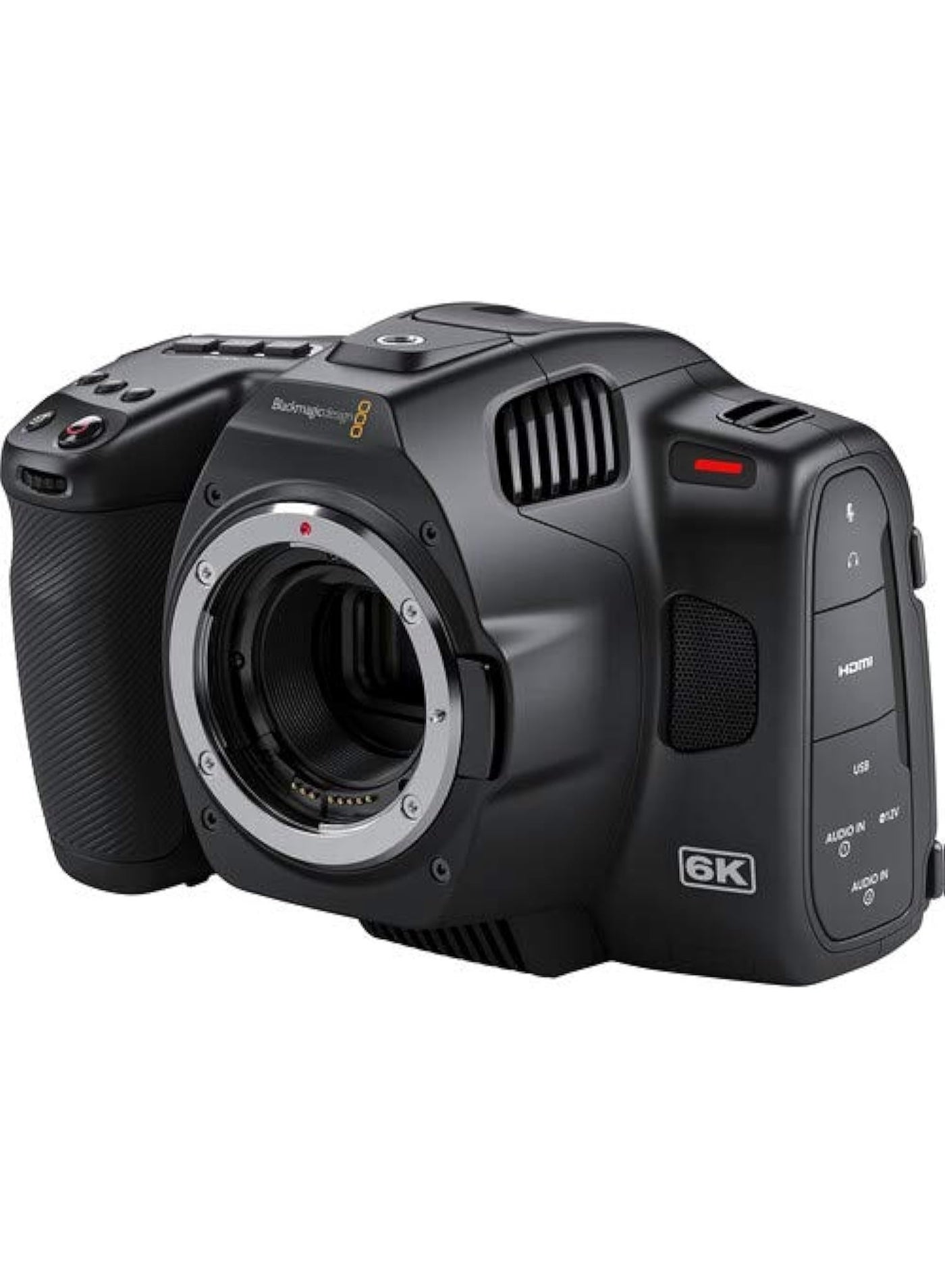 Blackmagic Design Pocket Cinema Camera 6K Pro Super 6K Digital Film Camera with HDR, EF Lens Mount, 5-Inch Touchscreen, ND Filters, Built-In Viewfinder, Professional Video Recording